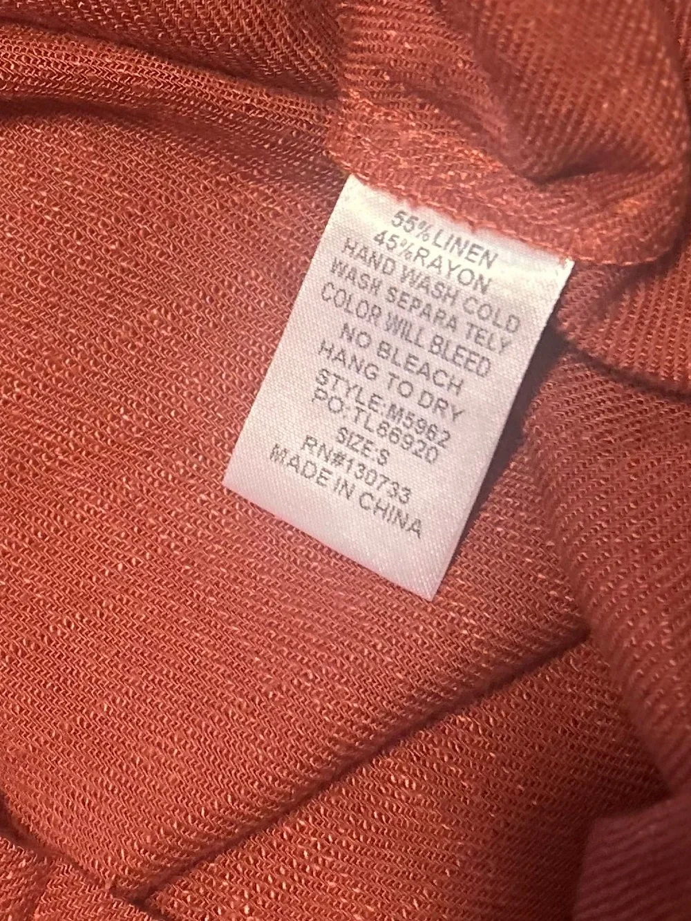 NWT Umgee Rust V-Neck Tunic - Picture 4 of 4